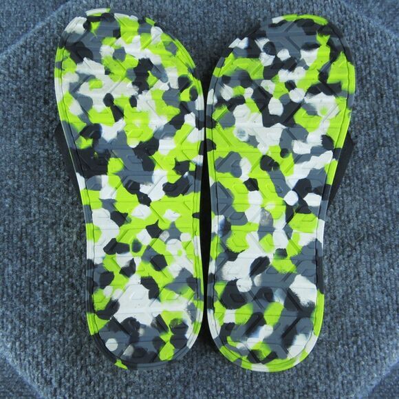 REI‎ Co-op Recycled Mens Size 7 Wide Strap Neon Pride Camo Flip Flops Sandals - Picture 8 of 10